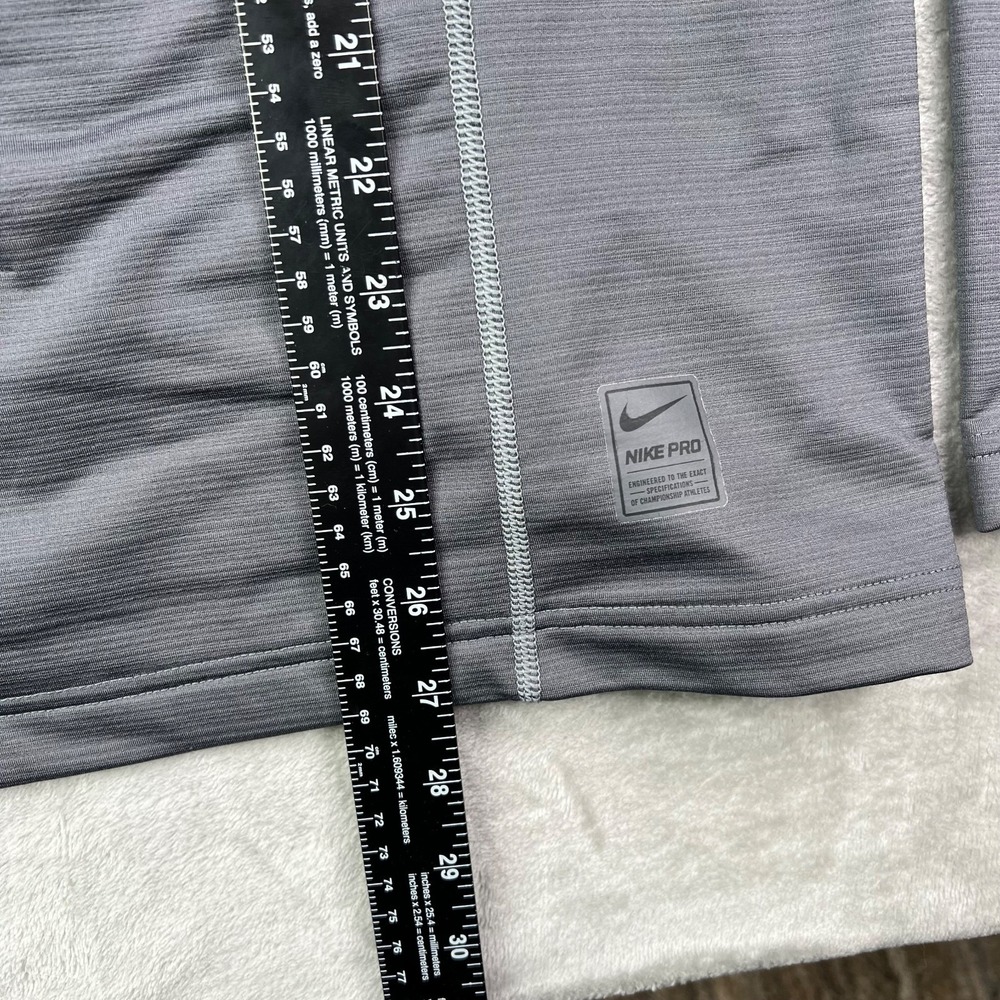 Nike Pro Hyperwarm Pullover Mens Large Gray Quart… - image 6